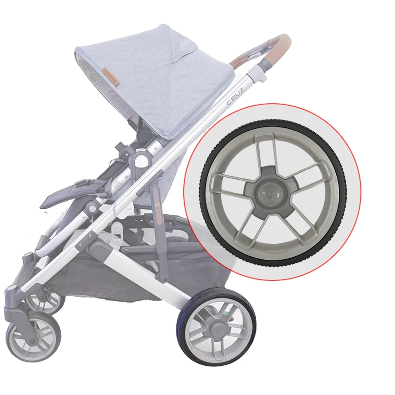 Stroller Back Wheel Tire For Uppababy Cruz V2 Pushchair Rear Wheel Tyre Cover PU Tubeless Casing Baby Buggy Replace Accessories