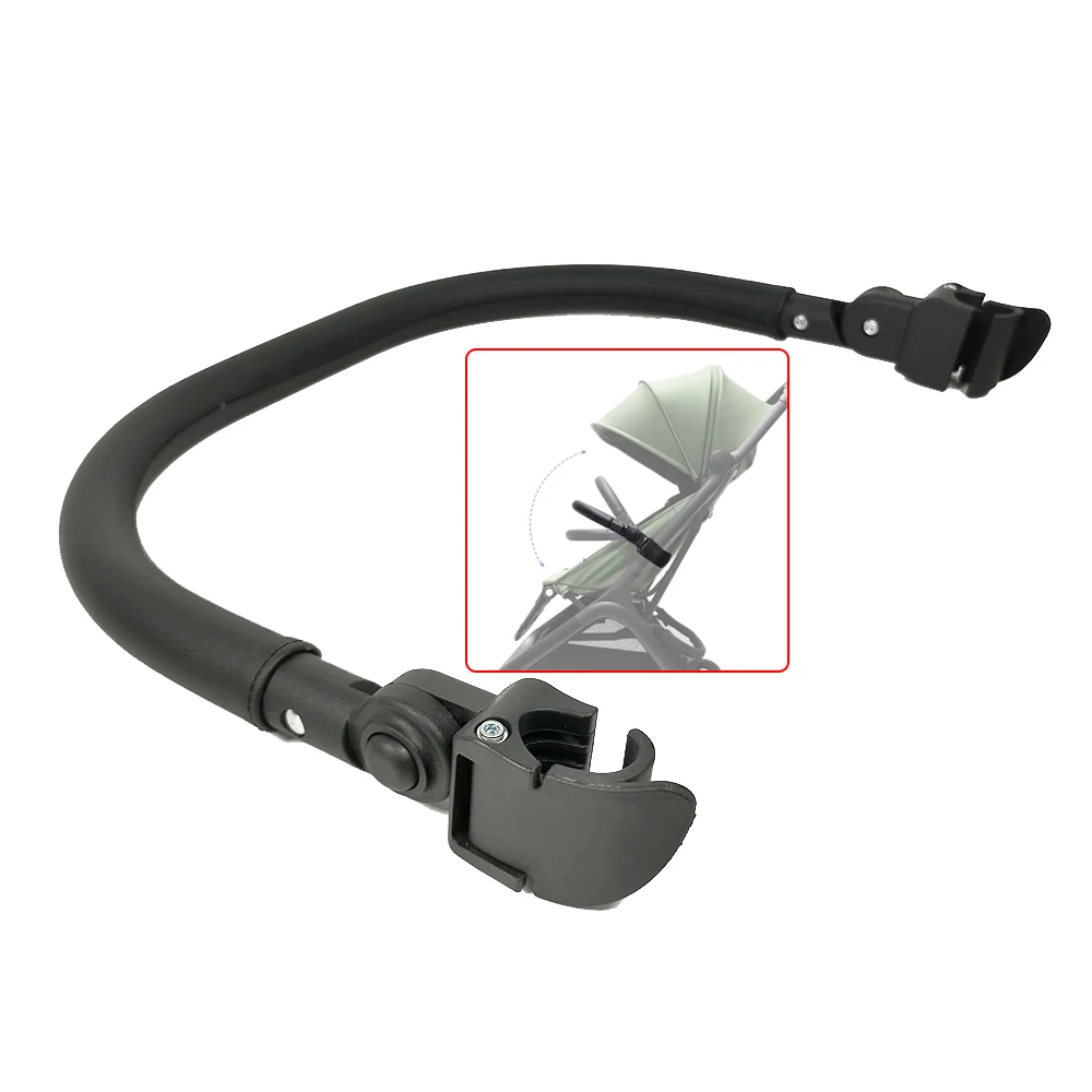 Stroller Armrest For Bugaboo Butterfly Buggy Bumper Bar With Leather Cover Angle Adjustable Foldable Baby Replace Accessories