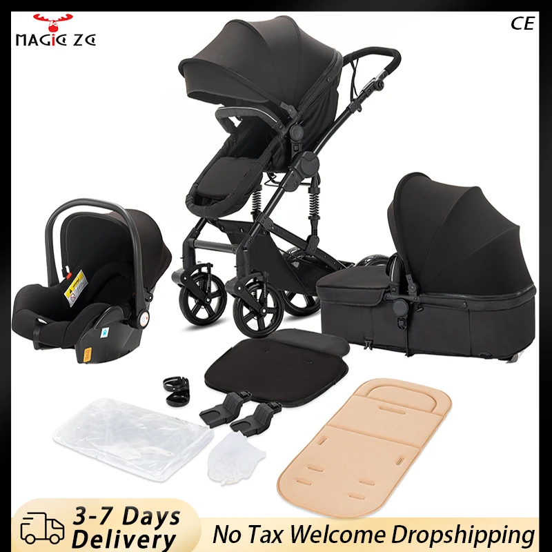 3 in1 Baby Stroller infant car seat and stroller Newborn Stroller Foldable Stroller compact stroller mother kids bebe Strollers