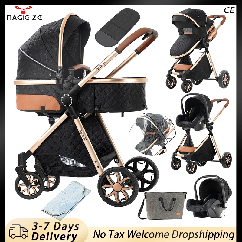 Stroller 3 in 1 Prams Baby Stroller Lightweight Stroller with carseat Foldable Stroller Newborn Stroller travel system stroller
