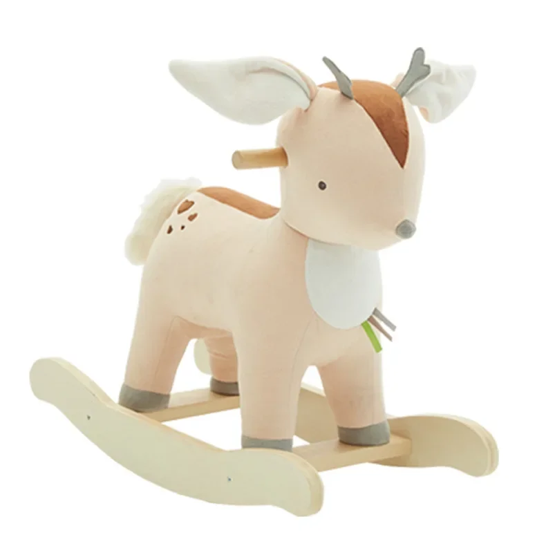 baby horse chair baby boys and girls solid wood toy rocking birthday gift swing Ride-On Accessories