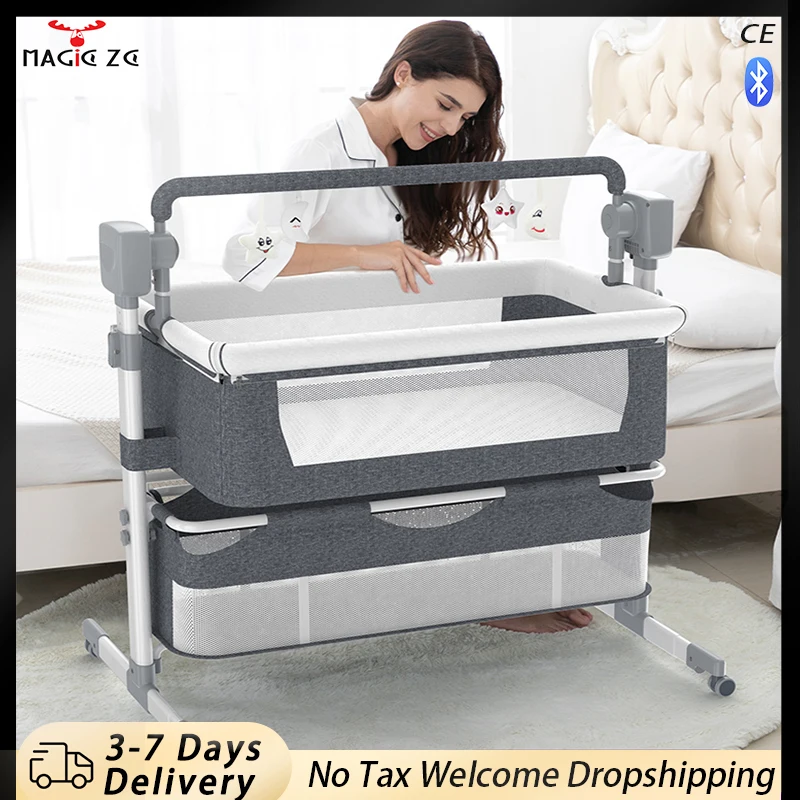 Baby Bed Baby Cradle Baby Crib Electric Swing Bed baby cribs Newborn Bed portable crib with Mosquito Net mother kids baby cot