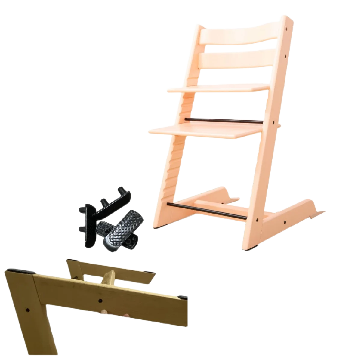growth chair leg gasket baby stokke protector dining chair leg pad high chair anti-falling bottom slot dining chair accessories