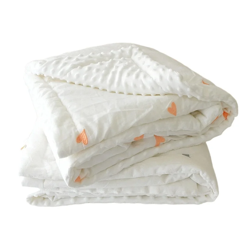 0-3Y 100 * 120cm big size super light pure cotton soft 26degree ice quilt handmade picture travel bed Duvet cover set housse