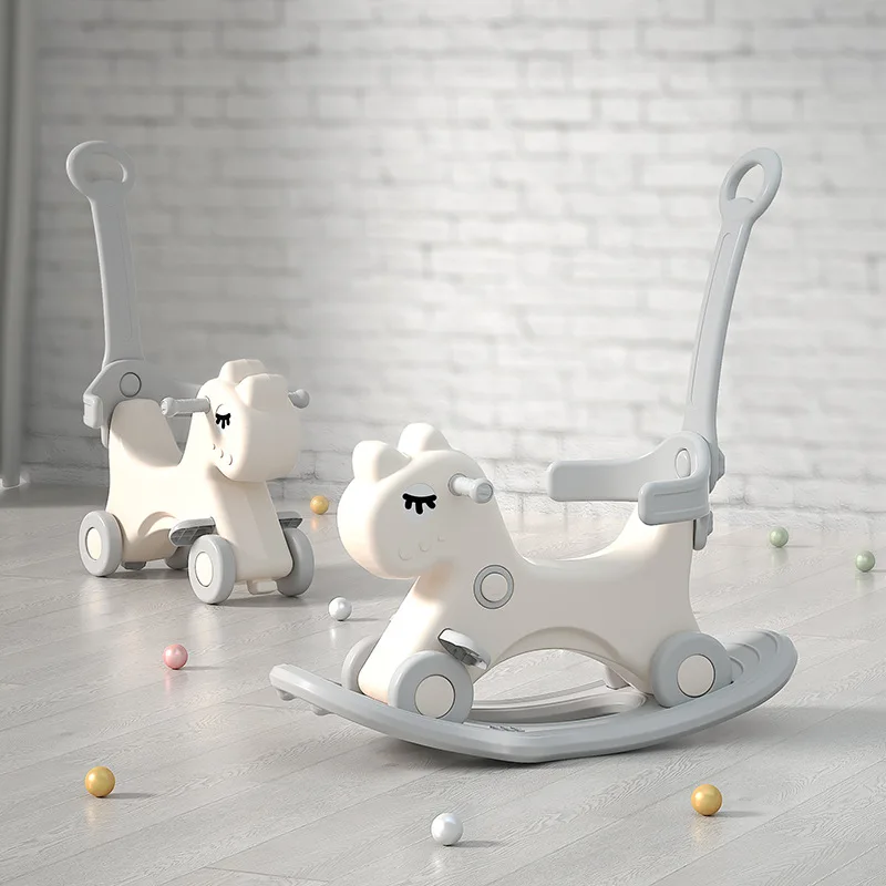 LazyChild Three-in-one Rocking Horse Baby Trojan Horse Toy Children's Rocking Horse Baby Household Multi-function Rocking Horse