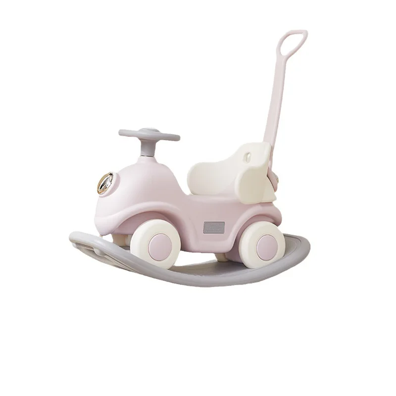 Rocking Horse Toddler Ride-On Baby Walker & Push Car 2-in-1 Stable Anti-Tip Seat Four-Point Support for Home Play - 图片 5