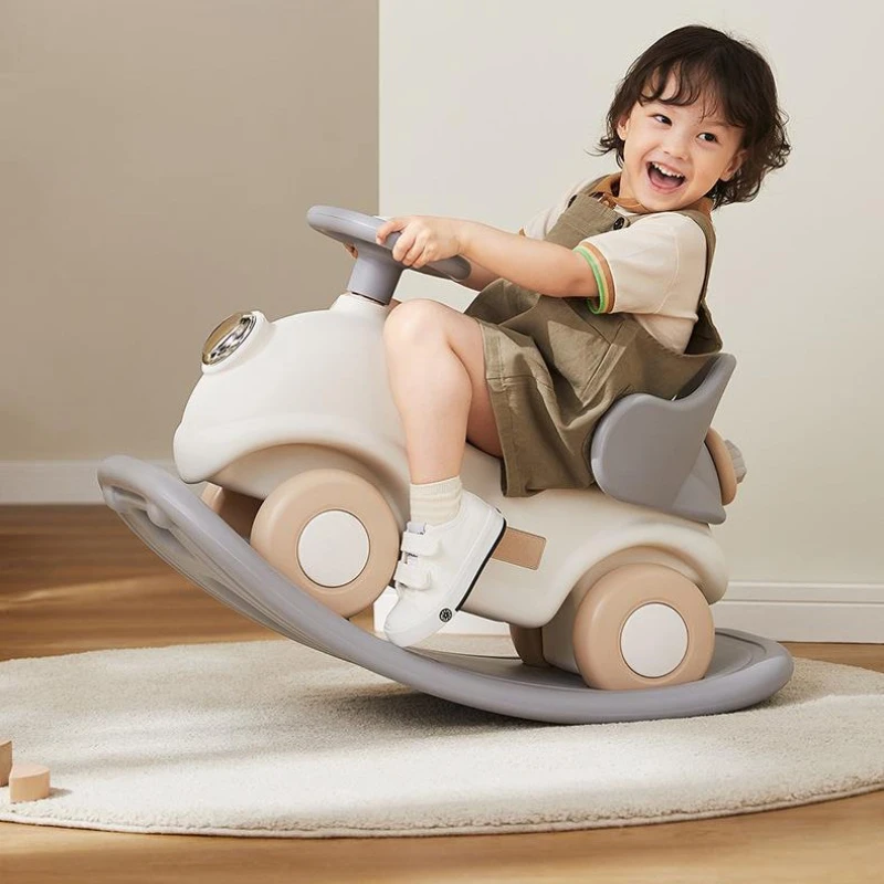 Rocking Horse Toddler Ride-On Baby Walker & Push Car 2-in-1 Stable Anti-Tip Seat Four-Point Support for Home Play - 图片 2