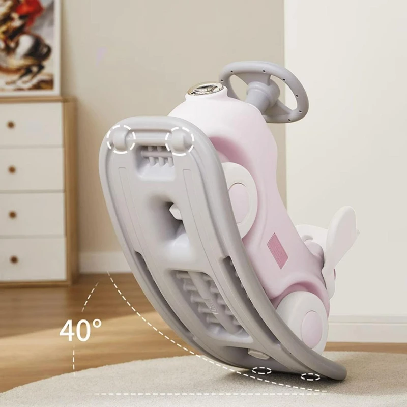 Rocking Horse Toddler Ride-On Baby Walker & Push Car 2-in-1 Stable Anti-Tip Seat Four-Point Support for Home Play - 图片 3